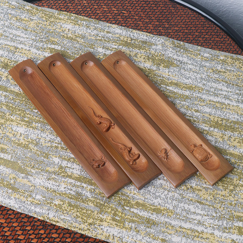 Home Fragrance Business - Bamboo Incense Holder Base Carved Line