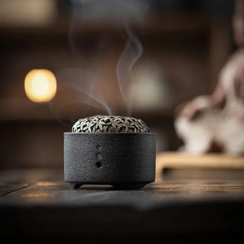 Home Fragrance Vanilla Cashmere - Creative Ceramic Plate Incense Burner Sandalwood