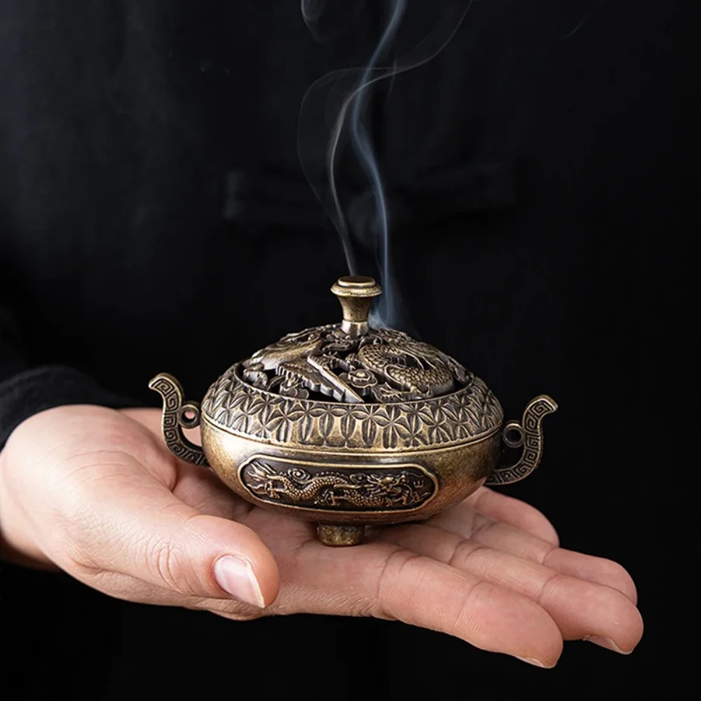 Home Fragrance Vanilla Cashmere - Copper Incense Burner, Chinese Style, Light