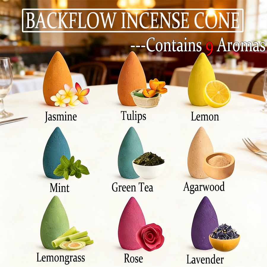 Home Fragrance Vanilla Cashmere - High-Quality Natural Backflow Incense Cones, a