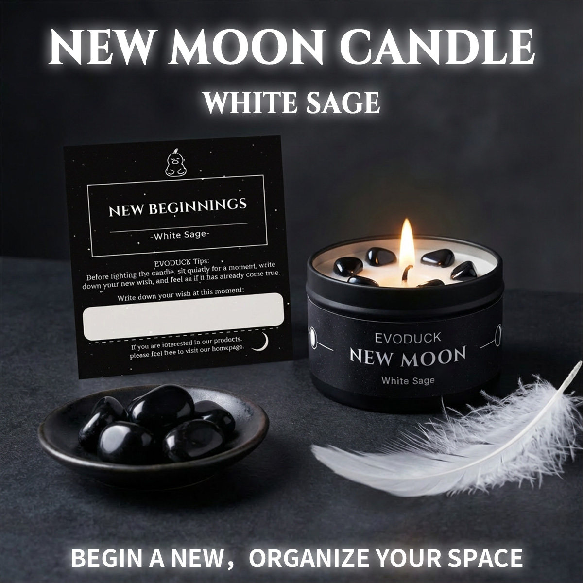4PCS Moon Phase Crystal Scente - đánh giá và giá Home Fragrance White Jasmine
