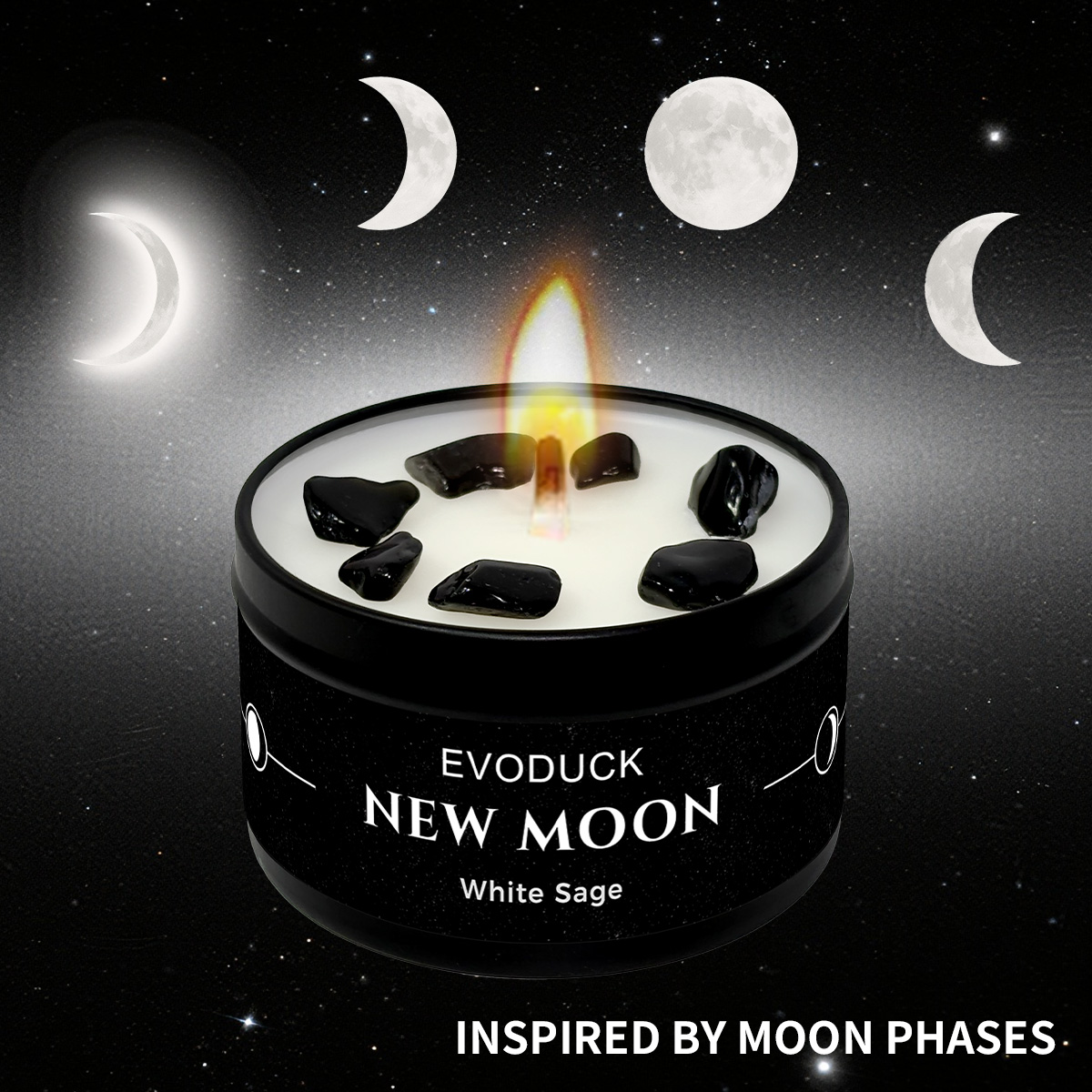4PCS Moon Phase Crystal Scente - đánh giá và giá Home Fragrance White Jasmine